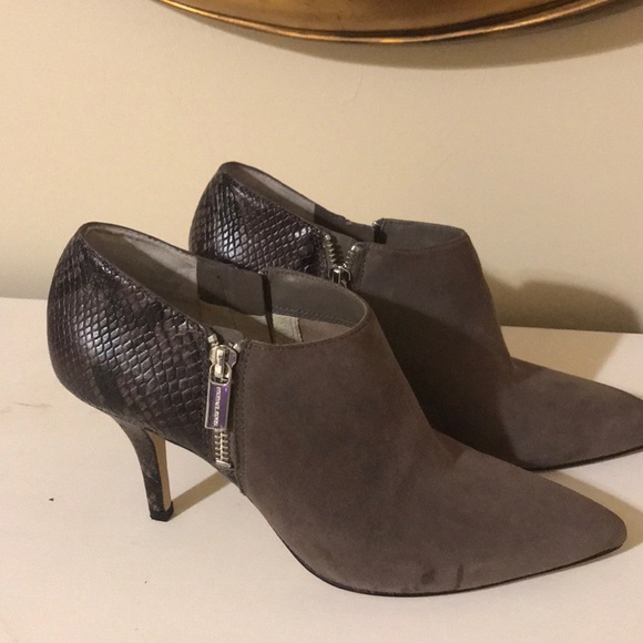 Michael Kors  Suede Snakeskin Print Booties - Picture 6 of 8